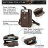 Retro Top Layer Cowhide Fashionable Large Screen Mobile Waist Bag Multifunctional Genuine Leather Men's Shoulder Crossbody