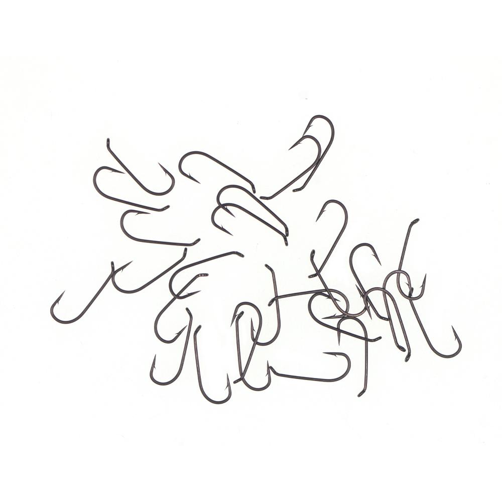 30PCS 1X Fine Wire Down Eye Wide Gape In a Classic Bronze Finish Dry Fly Hook Nymph Tying Hook Trout Fishhook #14-#22