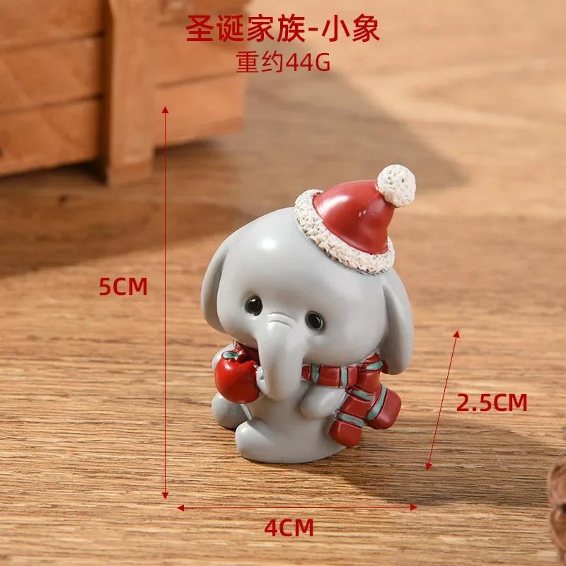 Decorazione Resina Animale Famiglia Natale Mini Albero Creativo Casa Vecchio Regalo