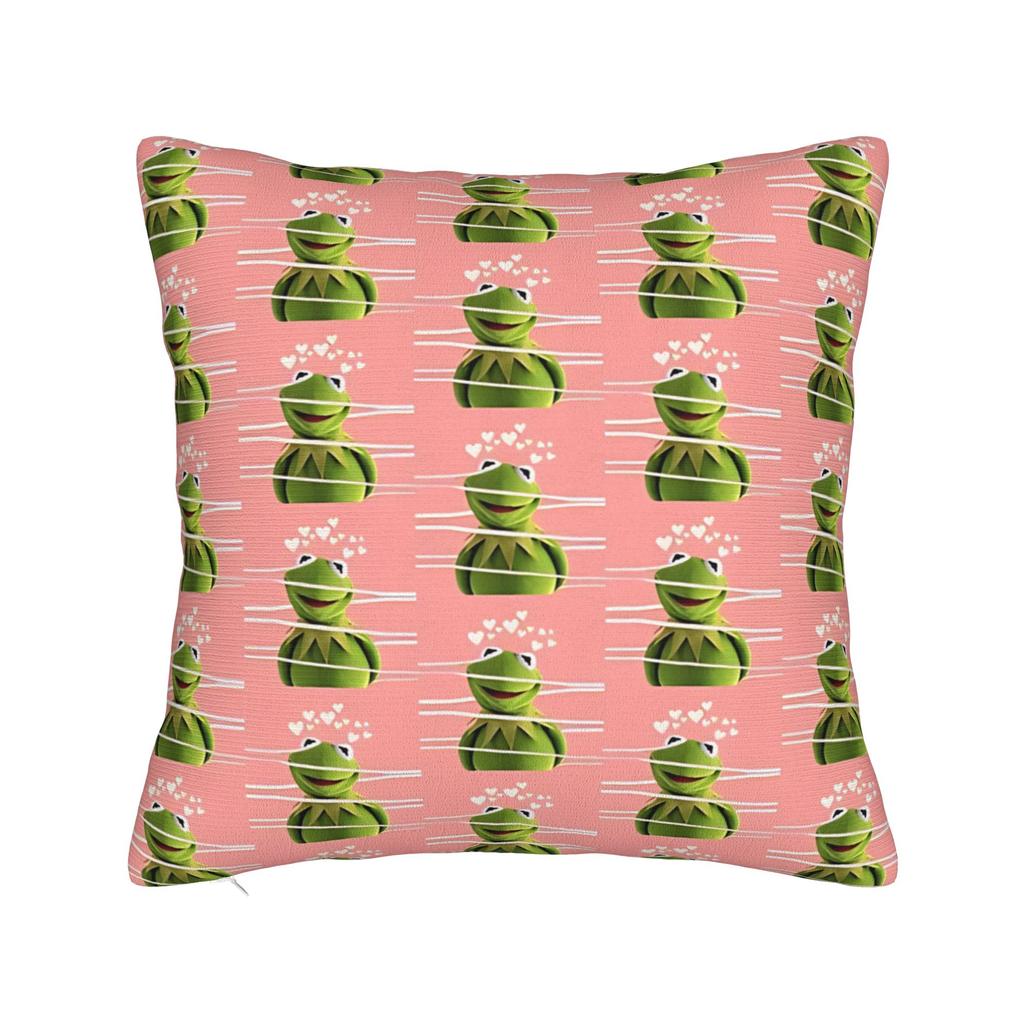 Kermit Square Pillow Case Polyester Decorative Pillow The Frog Meme Fashion Pillowcover Home Decor