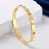 High-End Women's Titanium Steel Cross Nail Bracelet with Diamond Buckle - Non-Fading European and American Fashion Jewelry