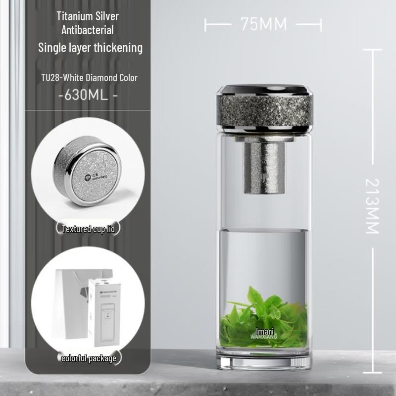 Wànxiàng Antibacterial Borosilicate Glass Travel Mug