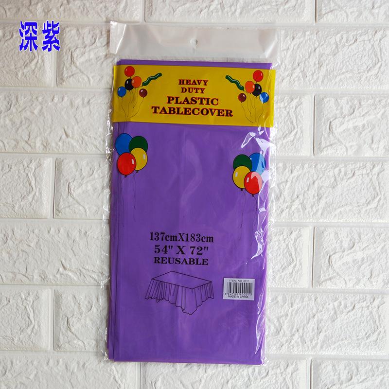 1pc Reusable Tablecloths 137x183cm BPA Free Plastic Dining Table Cover Cloth for Parties Picnic Camping Disposable Tablecloths