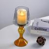 Glass Vase Geometric Tall Flowerpot Candlestick Candle Holder Flower Arrangement Accessories Terrarium Home Decoration