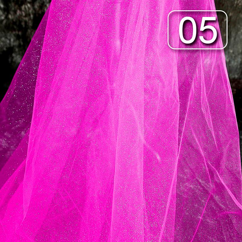 1 Meter glänzender feiner Puder-Tüllstoff, weicher Glitzer-Pailletten-Glitzer-Netzstoff für Party, Hochzeitskleid, Schleier, Hintergrundgarn