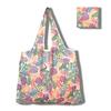 Large Floral Pattern Foldable Tote Bag - Portable, Sturdy, Eco-Friendly, Wear-Resistant for Grocery Shopping