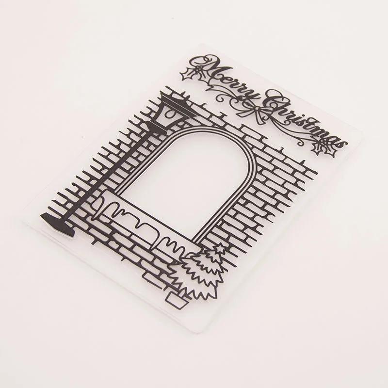 Merry Christmas Background Embossing Folder for Making Floral DIY Plastic Scrapbooking Photo Album Card Paper Craft Decoration
