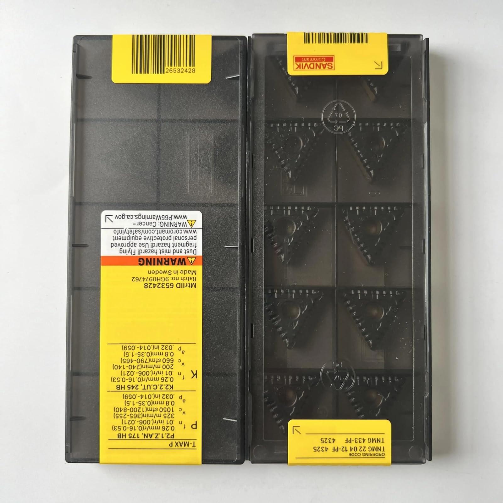 

Original Sandvik / TNMG220412-PF 4325 /CNC lathe carbide blade tool 10 Pcs