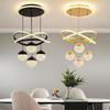 Modern Minimalist Gold 4-Sphere LED Pendant Light