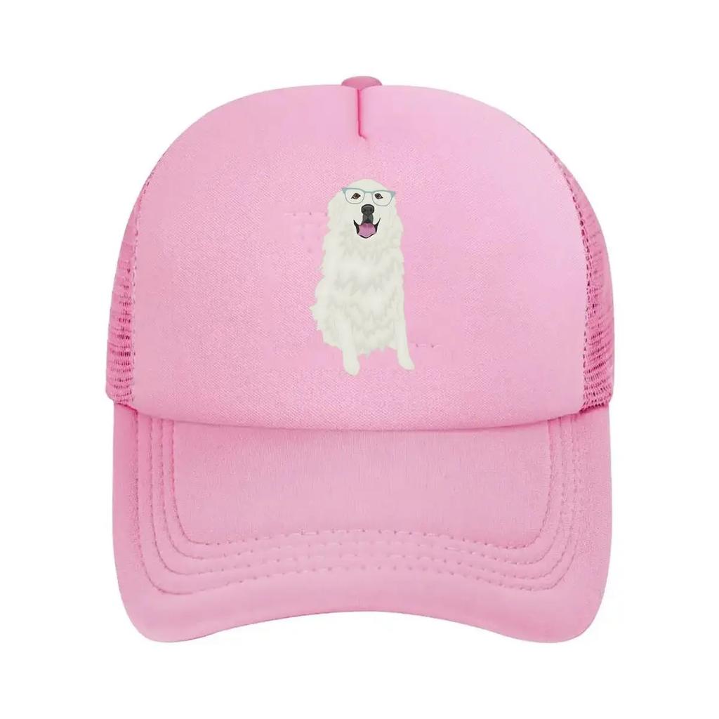 White Dog Pet Cute Design Mesh Baseball Cap