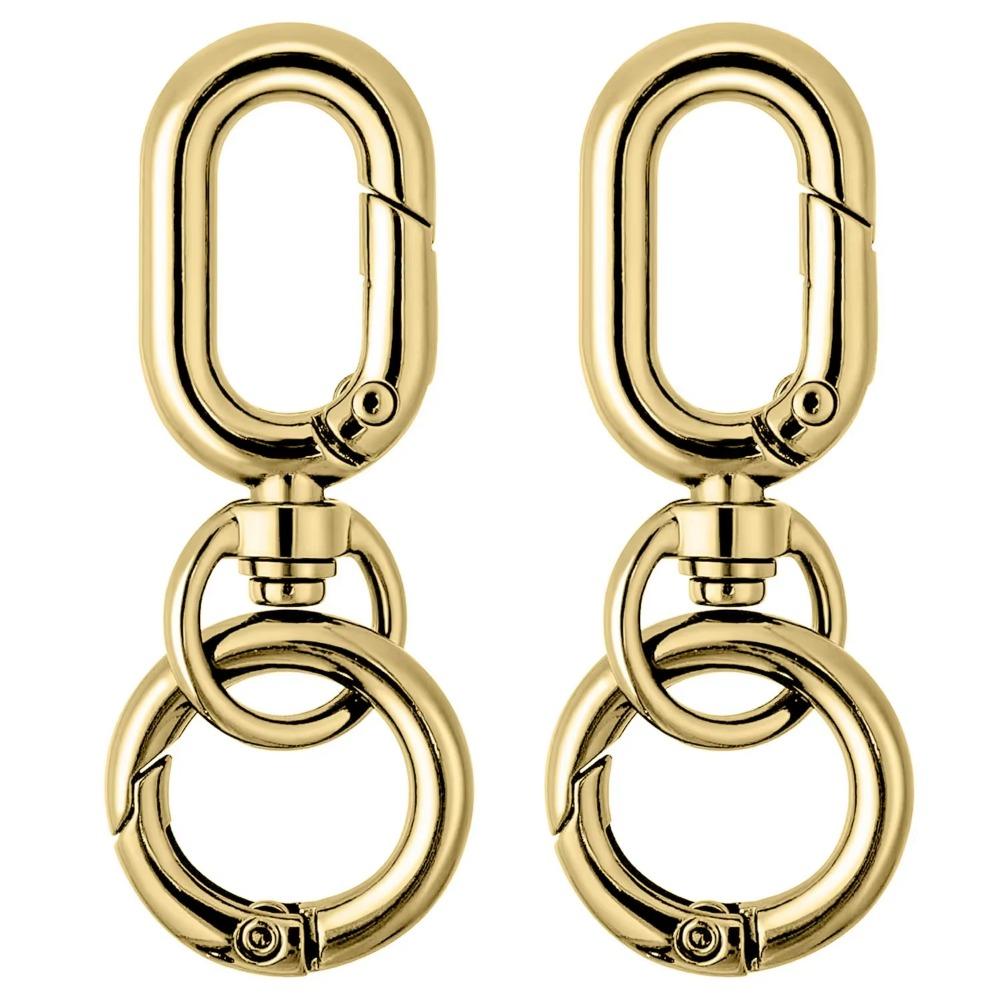 

10Pcs 10 pcs Swivel Clasp Clips Zinc Alloy Metal Construction Metal Snap Hooks Round Shape Swivel Clasp Key Ring Hook
