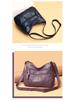 2021 Women's Soft Leather Shoulder & Messenger Bag for Middle-aged & Elderly with Large Capacity