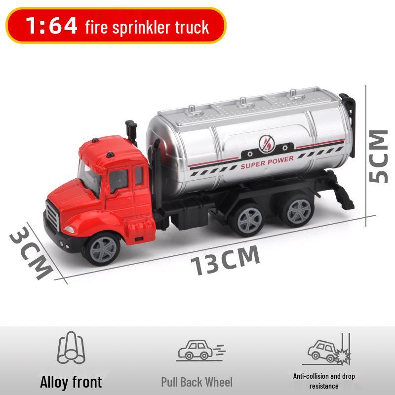 Hot-Selling Kids' Pull-Back Alloy Fire Rescue Ladder Truck Toy Model