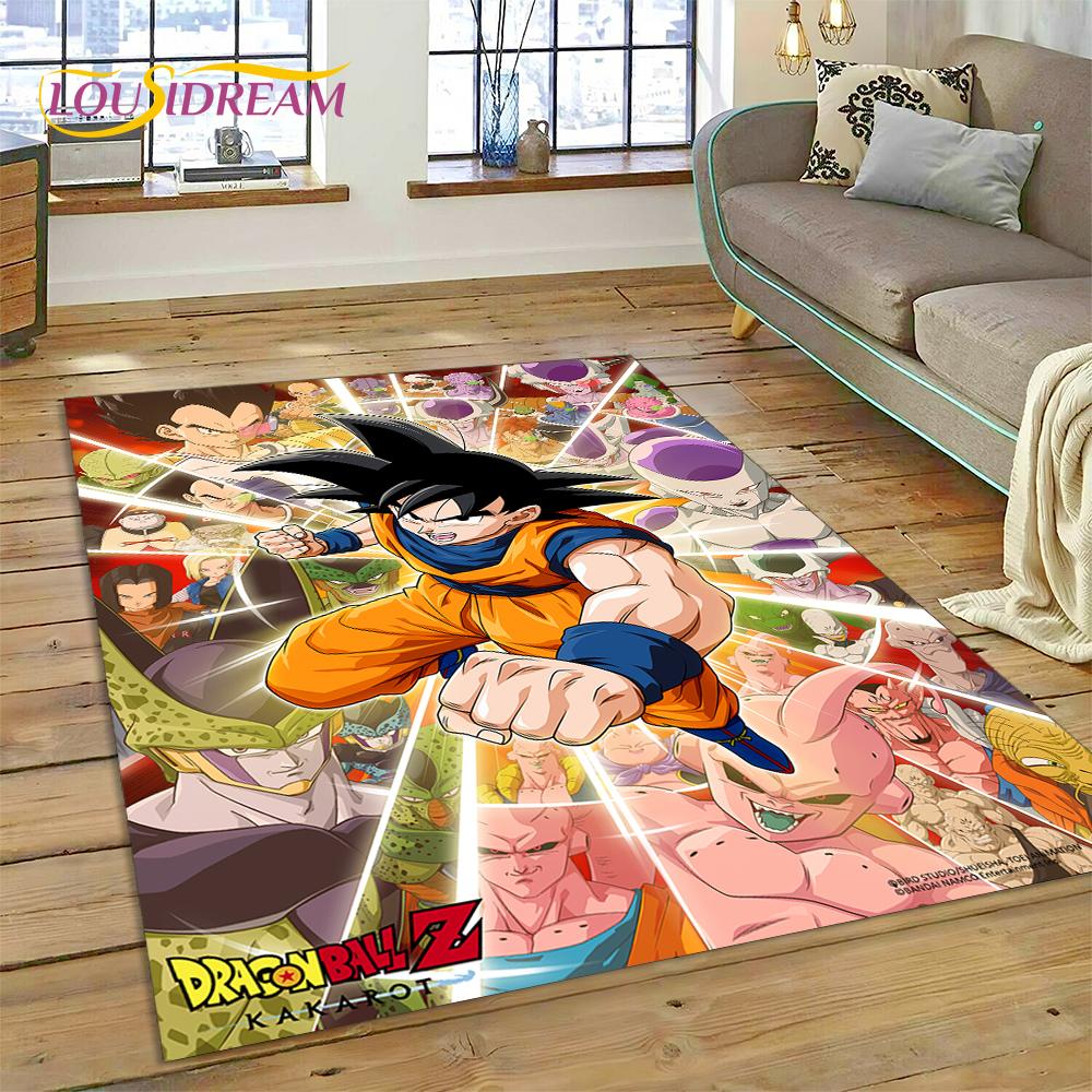 HD Japan Anime D-Dragon-Ball Cartoon 3D Rug Carpet for Living Room Bedroom Decor,Non-slip Decoration for Sofa Doormat Gift Kid