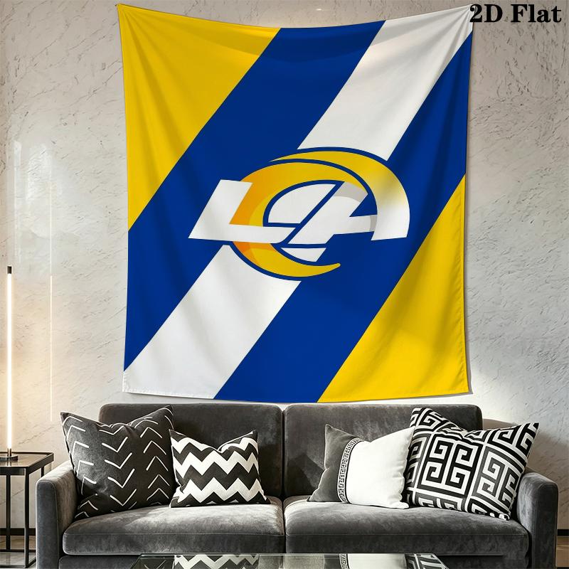Los Angeles Rams Wall Tapestry Aesthetic Wall Hanging Printed Fabric Blanket Decorative Tapestries for Bedroom Living Room Home Decor
