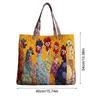Vintage Quilted Tote Bag 3D Printed Patterns Large Capacity Travel Handbag Lightweight Cotton Shopping Bag Women Accessory