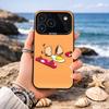Funny Cute Food Fancy Phone Case For iPhone17,16,15,14,13,12,11,Pro,MAX Gray Matte Silicone Black Cover