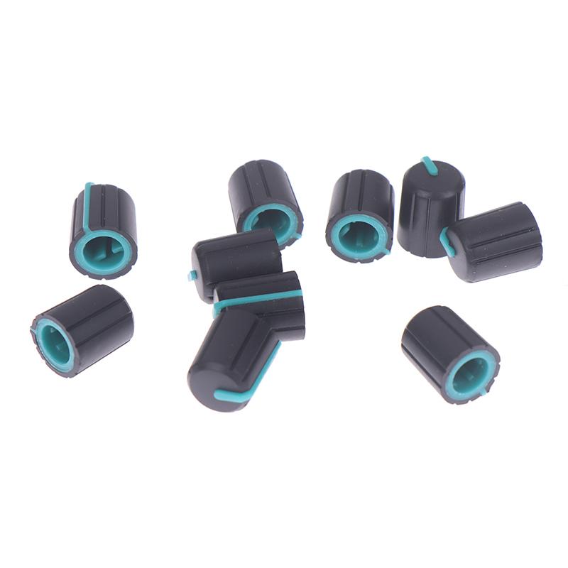10Pcs Soft Rubber Half Shaft Knob Potentiometer Knob 180 Degree D-Shaped Knob