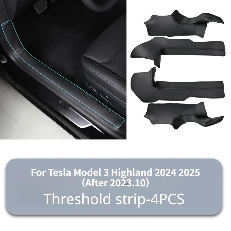 Anti-kick Pad For Tesla Model 3+ Front Rear Door Sill Under-seat Pads Threshold Strip Felt Protective 2024 New Model3 Highland