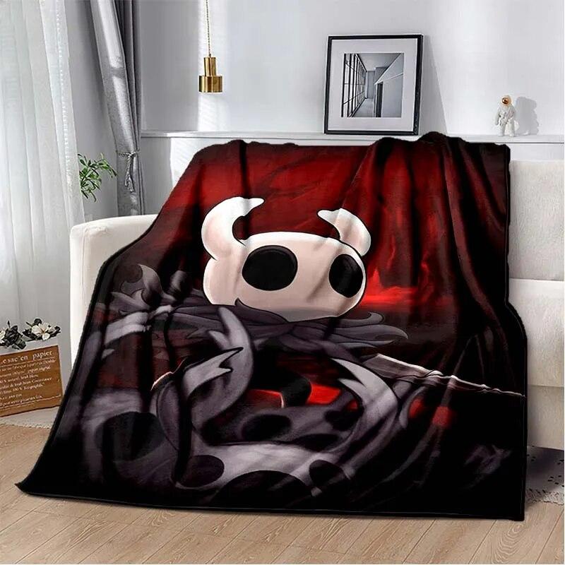 Spill Hollow Knight 3D-trykket Kunst Fleecepledd for Senger Fottur Piknik Tykk Dyne Sengeteppe Fleece Kastepledd