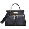 Fubao Leder lakisKL Tasche Doppelreißverschluss 28 Handtasche Premium-Leder-Handtasche Umhängetasche