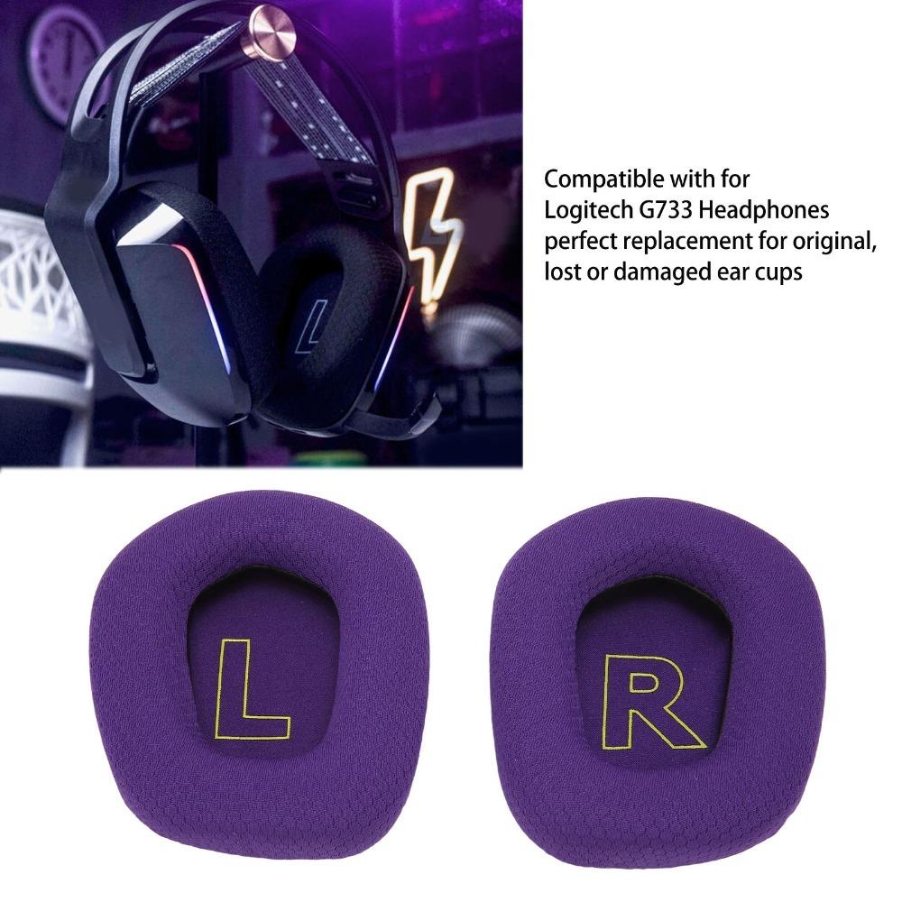 2PCS Elastic Noise Isolation Earcups for Logitech G733 Headphones Gaming Headset