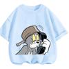 Everyday Wear Tom And Jerry Crew Neck Tee Summer Breathable Casual Short Sleeve Tops For Children