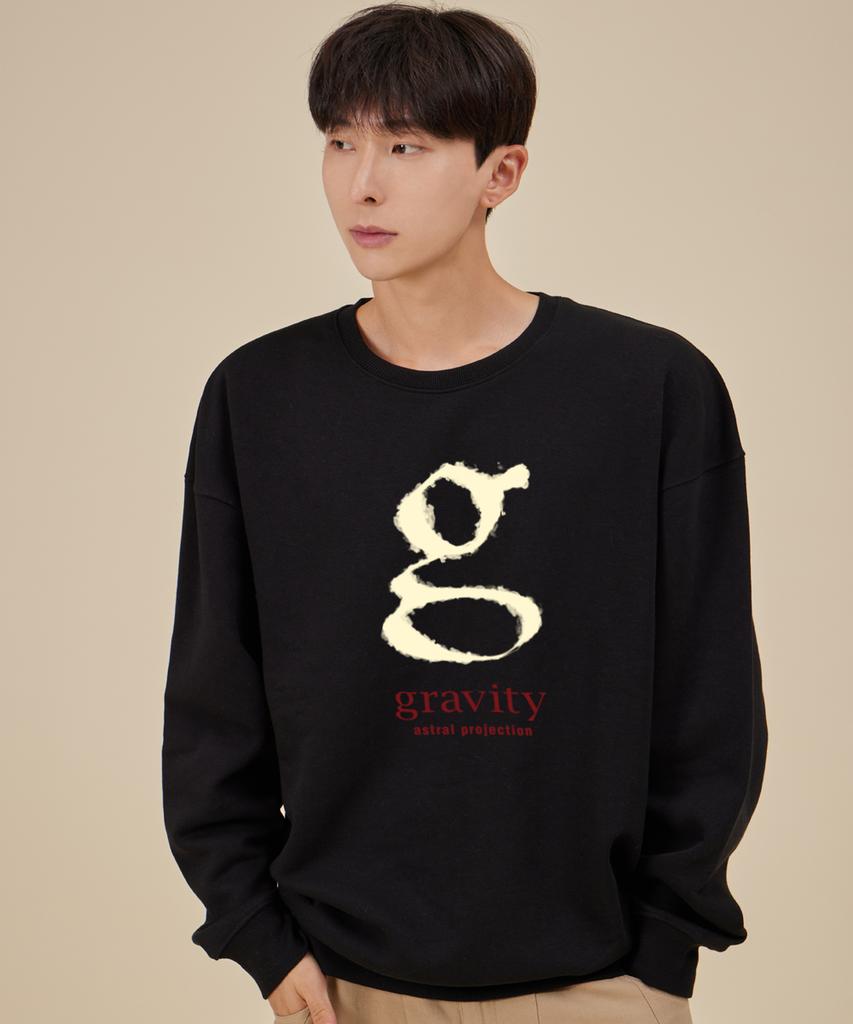 ASTRAL PROJECTION Signature Gravity Loose Fit Sweatshirt_Black