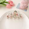Printed Grab Clip Sweet Updo Shark Clip High-end Girl's Hair Clip and Hair Accessory