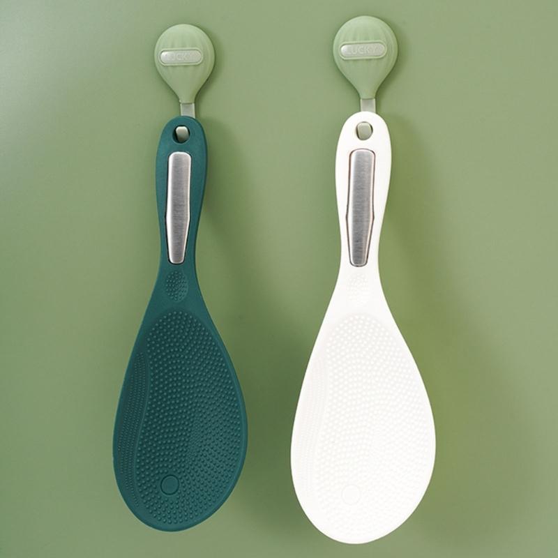 Plastic Rice Serving Spoon Antistick Surfaces Heat Resistant Safe Ergonomic Grip Paddle For Hot Meals And Steaming Pot