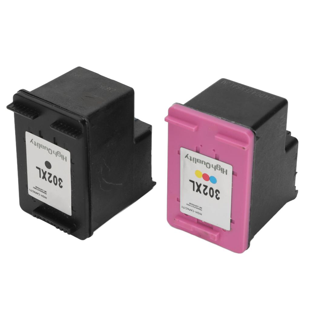 2Pcs 302XL Print Cartridge High Density Sponge Durable ABS Widely Compatible Inkjet Cartridge for Envy Officejet