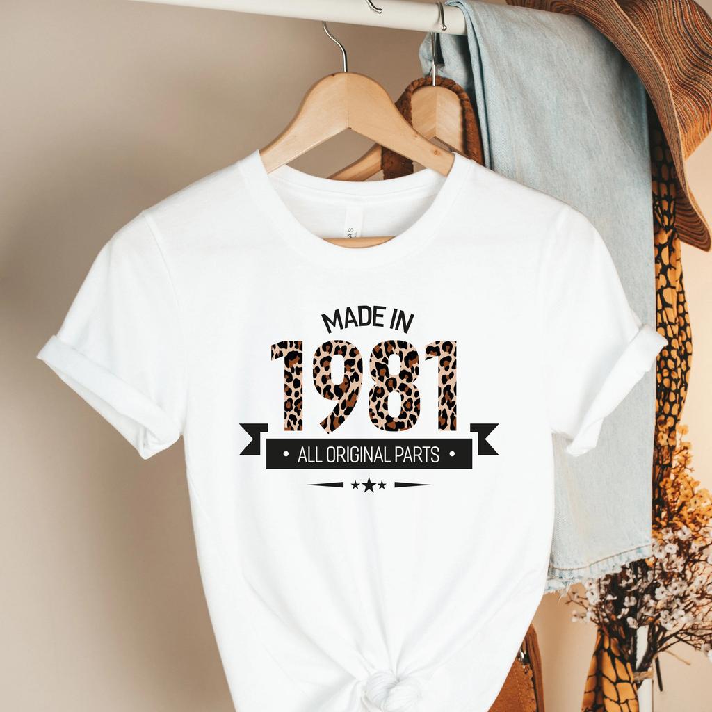 Vintage 42 let starý outfit dárek pro tátu grafický potisk tričko Vintage 1981 nejlepší kazeta trend Harajuku grafická trička