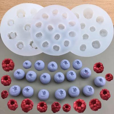 3D Simulation Frucht Fondant Schokolade Form Blaubeere/Himbeere Silikon Kerze Seife Form Kuchen Dekorationswerkzeug Backzubehör