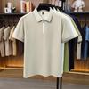 Men's Trendy Breathable Zippered Lapel T-shirt - Short-Sleeve Casual Top