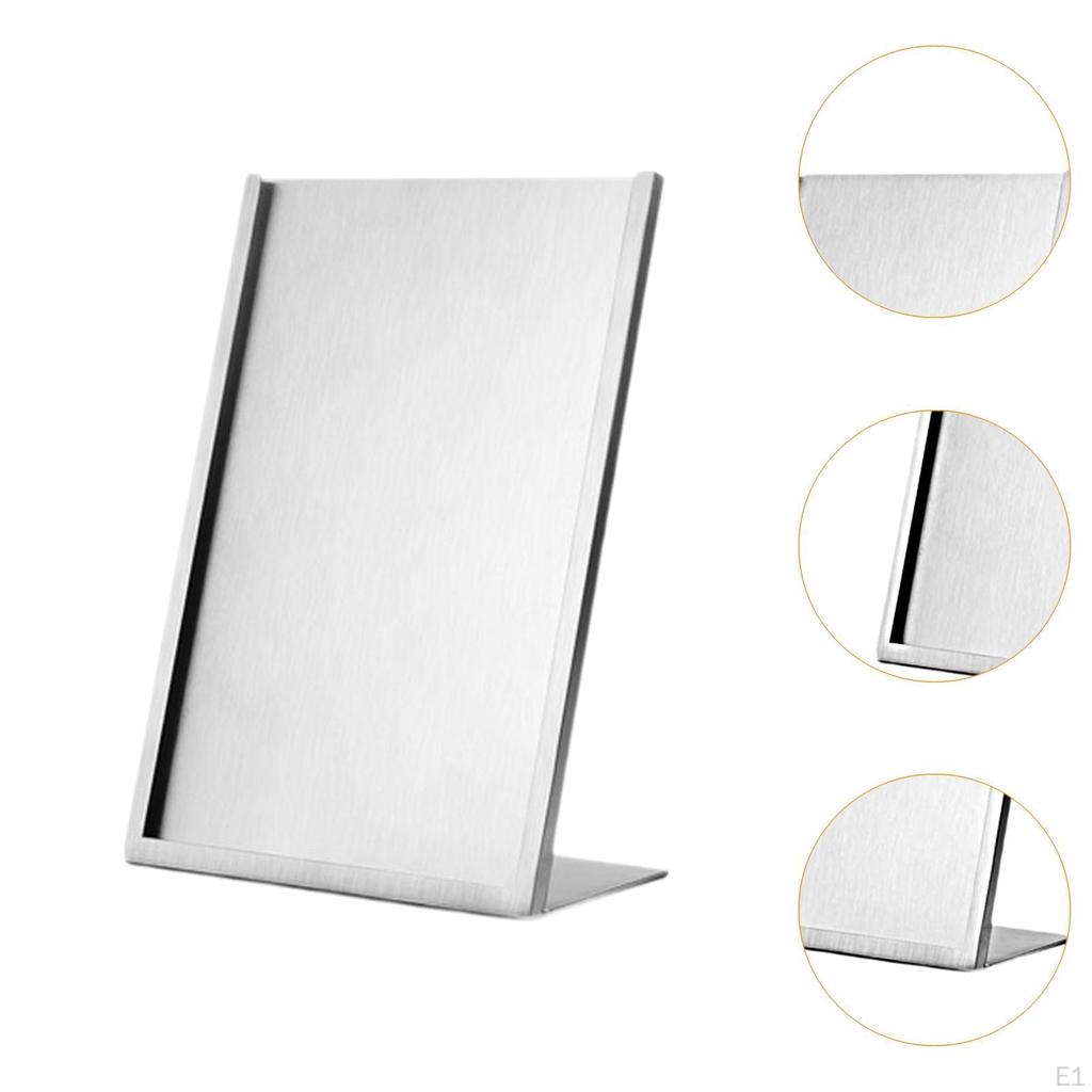 Advertisement Display Stand Price Tag Frame Solid Multifunction L Shaped Menu Picture Holder