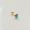 LUNNE 14k Turquoise Gemstone Piercing (14k Gold) (Bar Thickness 1mm) #PIB06