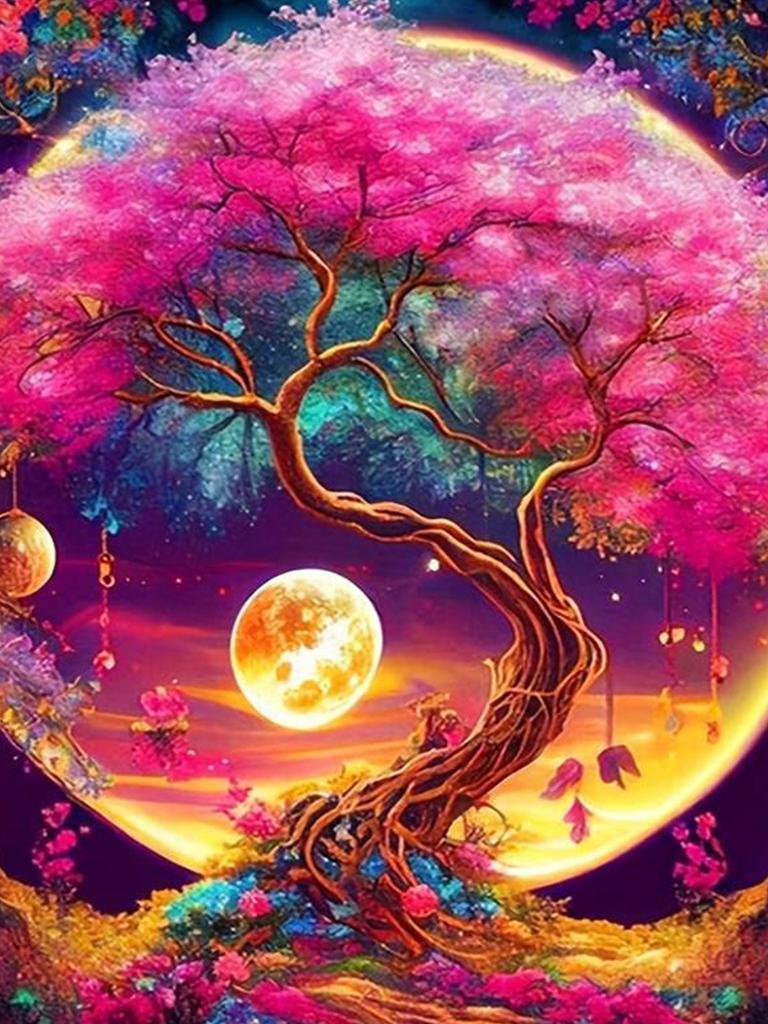 Diamond Painting 5D Full Diamond Painting DIY Square Diamond Round Diamond Home Landscape Moon Decoration Painting