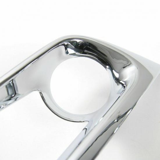 2x Front Fog Light Lamp Cover Trim Frame Decoration For Jeep Compass 2017+Chrome