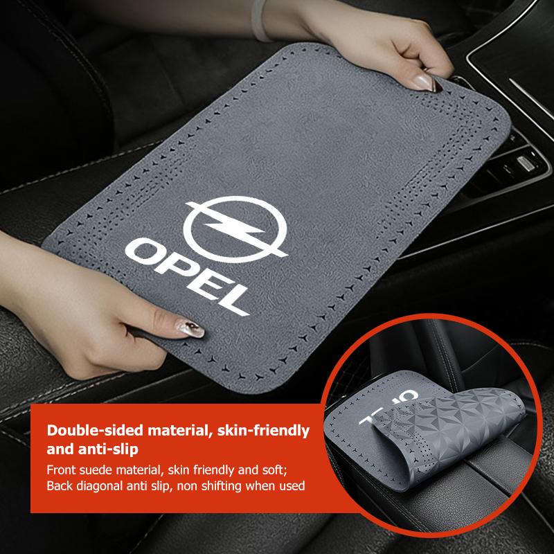 Suede Car Central Armrest Pad Scratch Resistant Anti Slip Cushion For Opel Insignia Astra G J F K Vectra C H Corsa C B D Omega