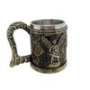 Nordic Viking beer mugs, stainless steel coffee mugs, vintage home ornaments, suitable for bar decoration