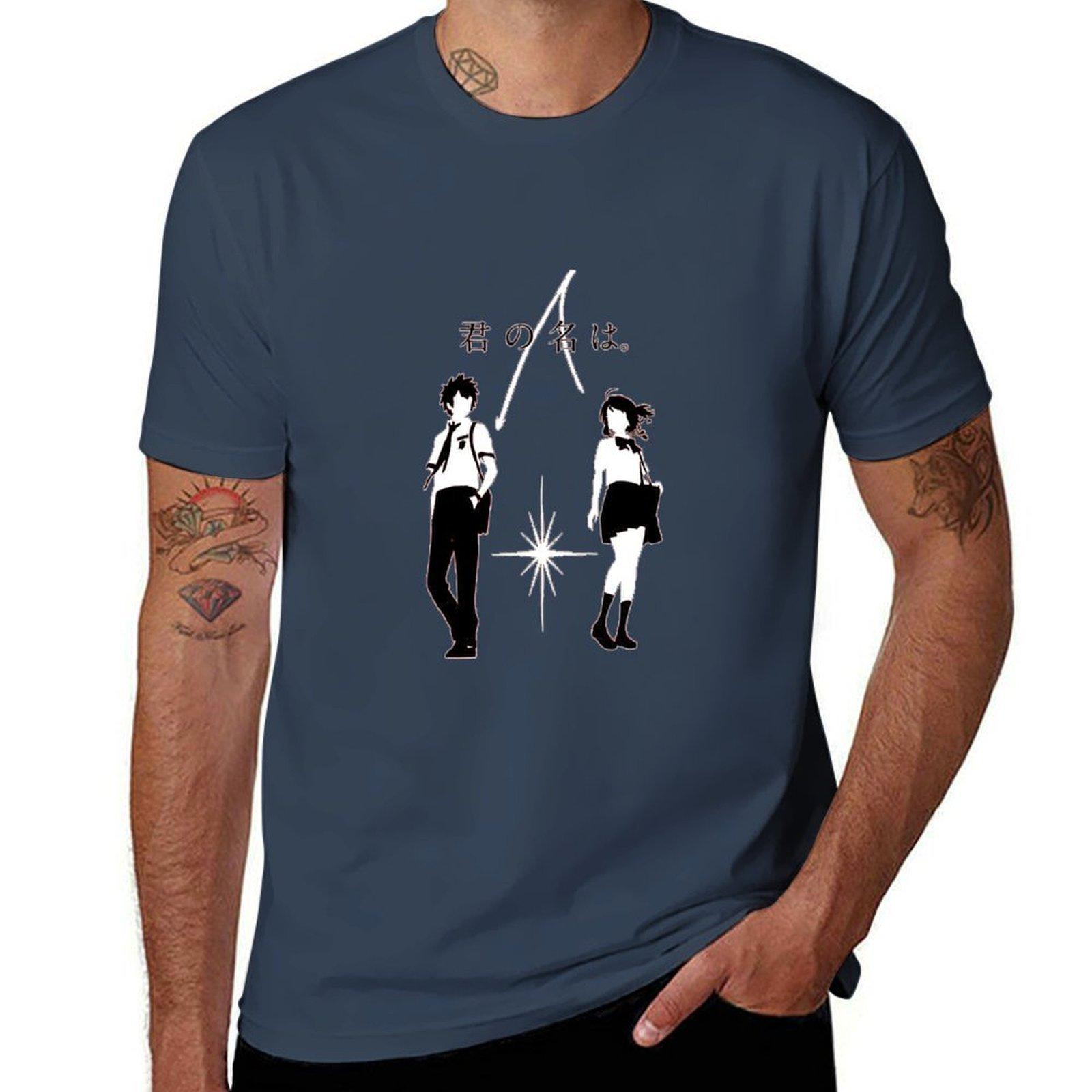 Kimi No Na Wa Tshirt Relaxed Fit Casual Short Sleeve Top S