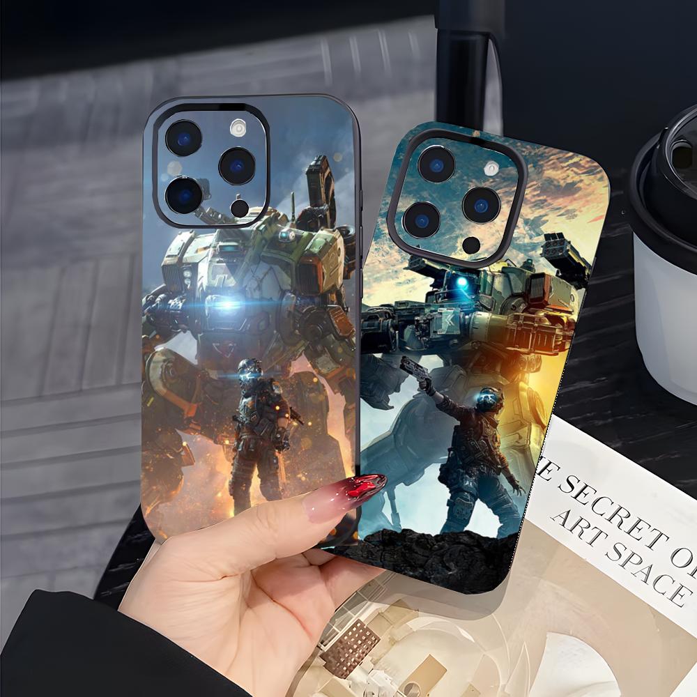 Sci-Fi Shooter Game T-Titanfall 2 Phone Case Black Matte Thin Phone Case For iPhone17 16 15 14 13 ProMax