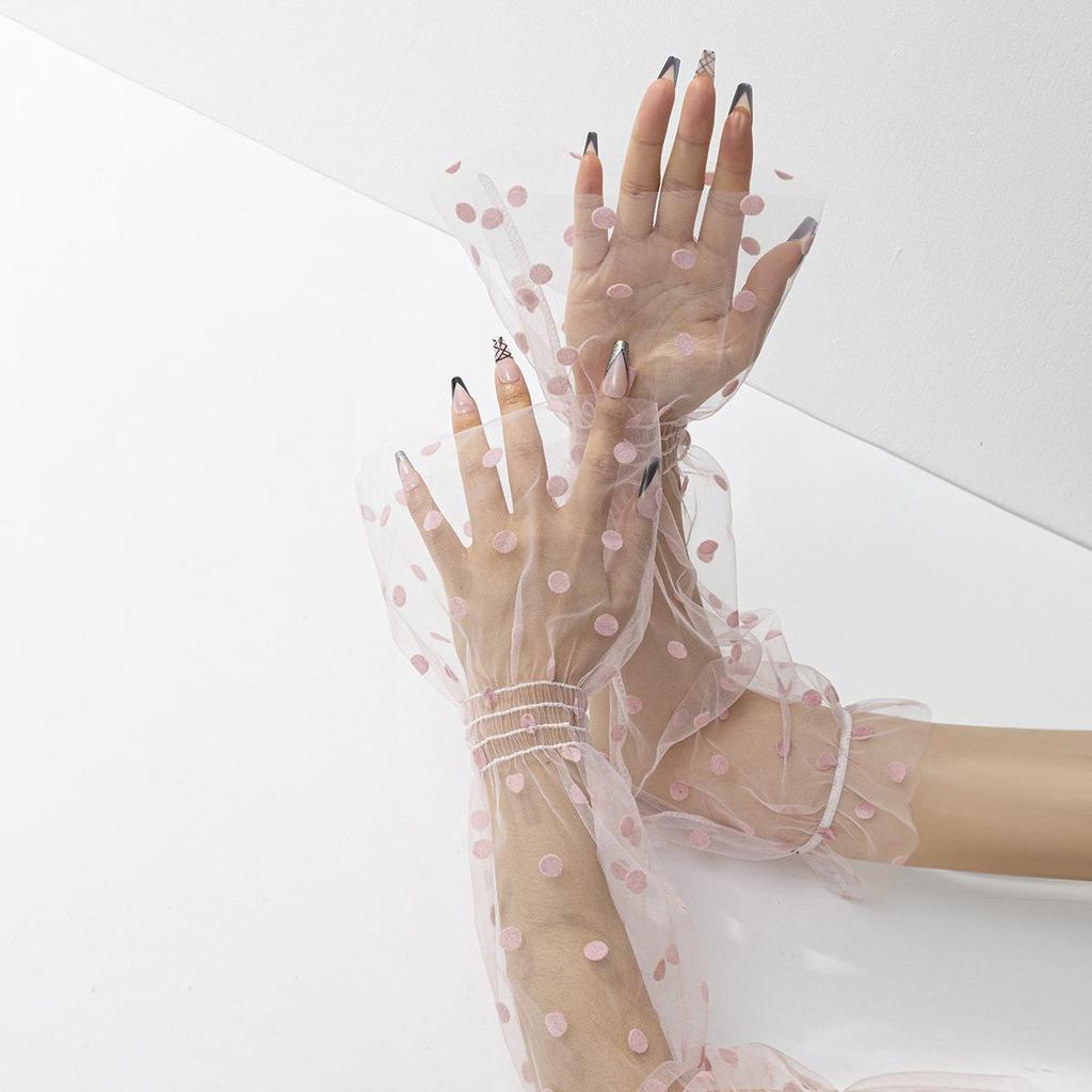 Damen Sommer Spitze Mesh UV-Schutz Radsport Ärmel Handschuhe