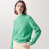Paluo Women's Thickened 100% Cashmere High-Neck Jacquard Sweater