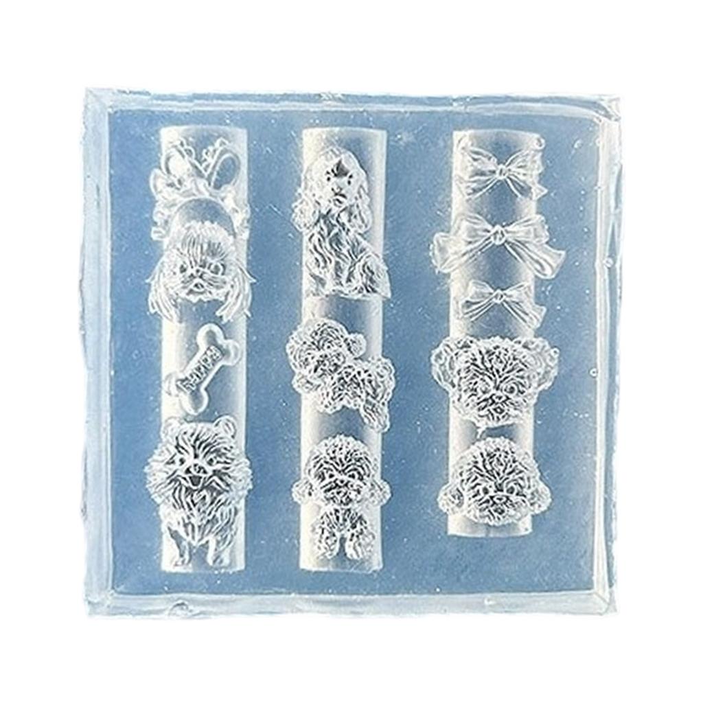 Silicone Nail Molds Nail Sculpting Molds Delicate Nail Decors Moulds Silicone Nail Tools Nail Carving Molds for Nail