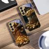 Dunkler Jute-Geldbeutel Für Samsung Galaxy S26 S20 FE S21 S22 S23 Plus S24 Ultra 25Ultra S21+ S9 S22 S8 Goldenes Glas-Handyhülle
