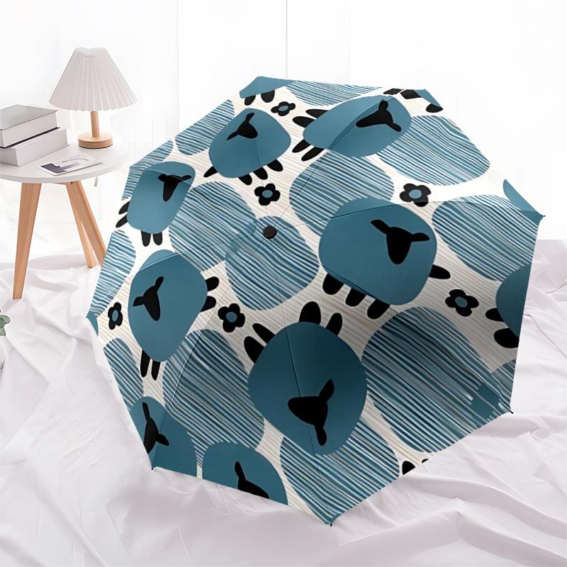 1pc Sheep PatternAutomatic Open/close Umbrella, 8-Rib sturdy structure, Portable Travel Umbrella, Parties, Everyday Usec25