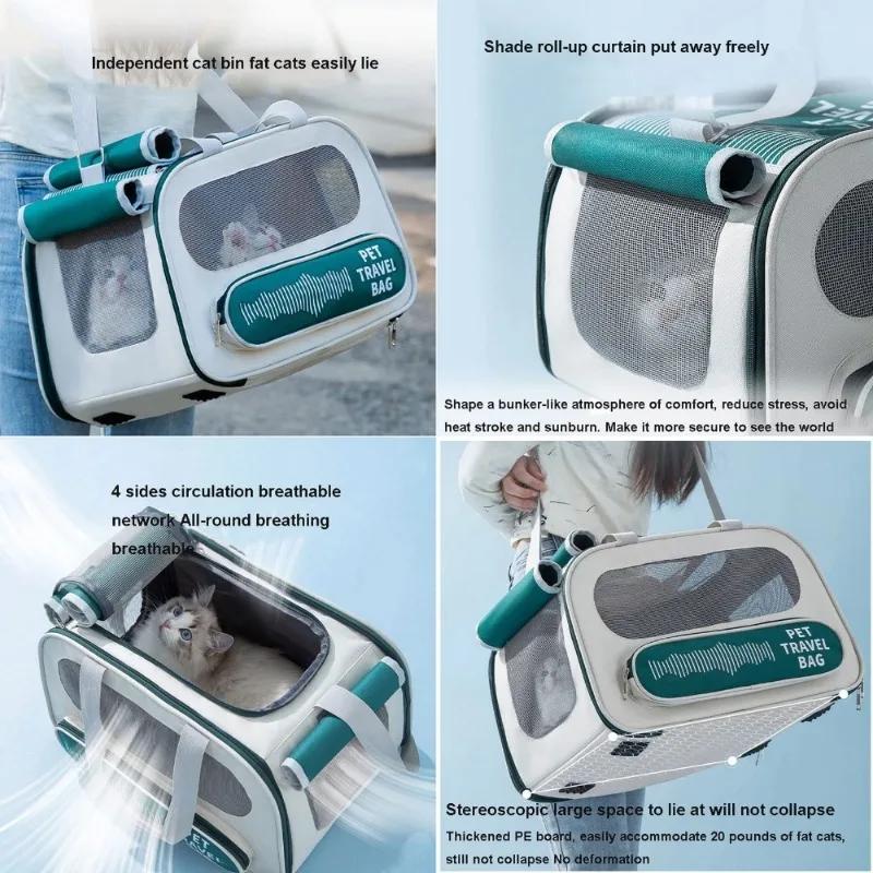 Pet Carrier Cat Breathable Pet Backpack Outdoor Cat Bag Camping Kitten Bag