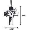 Rear View Mirror Accessories - Car Hanging Accessories - Car Pendant, Charm Ornaments - Swinging Ornaments, Cross Hanger - Black Jesus Christ