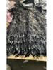 2025 Summer Women's Tassel Sequin Feather Stitch Dress